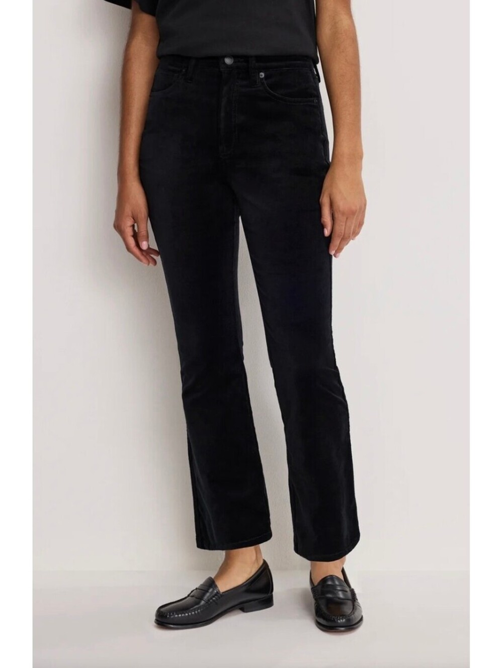 NWT Good American Velvet Good High-Rise Kick Flare Pants - Size 8 (29)